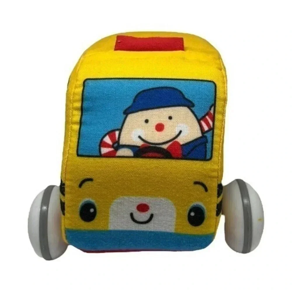 Melissa & Doug K's Kids Pull-Back Town Vehicles Soft Cloth Rolling Cars Cops Bus